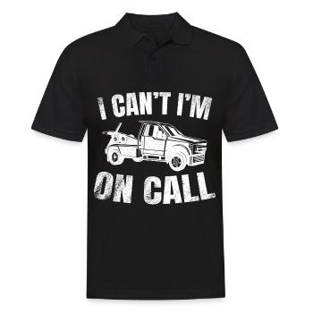 Abschleppwagen Abschleppdienst Abschlepper - Männer Poloshirt - Schwarz - Vorne - Kai (181cm)