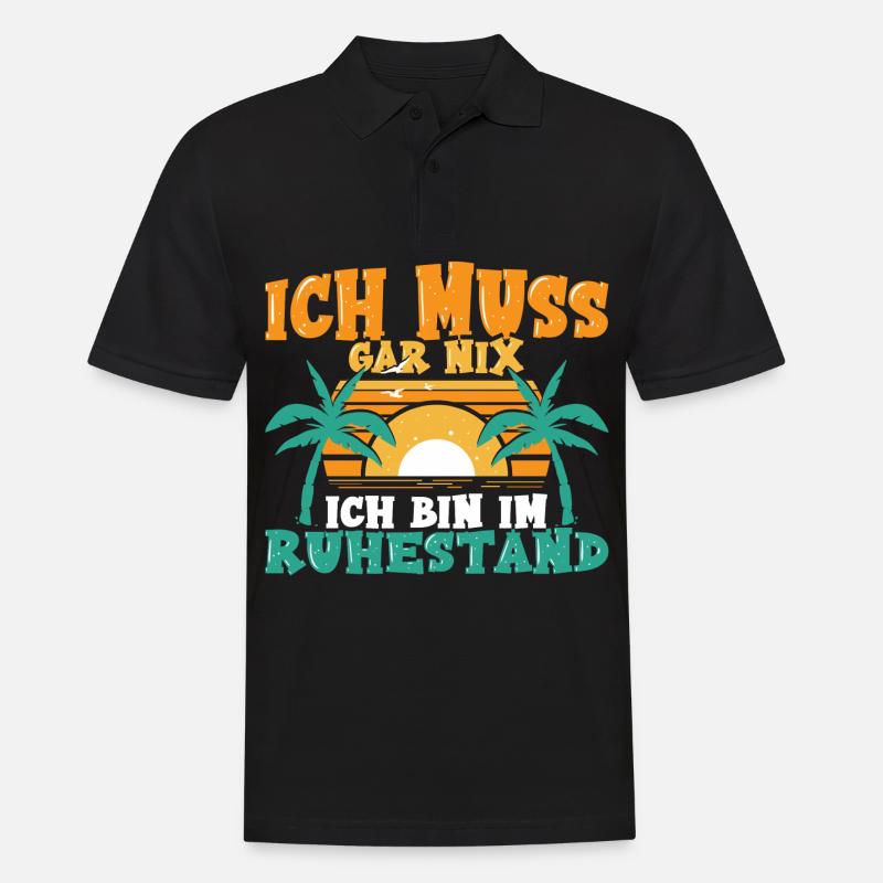 Rente Ruhestand - Männer Poloshirt - Schwarz