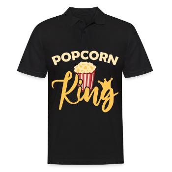 Popcorn - Männer Poloshirt - Schwarz - Vorne - Kai (181cm)