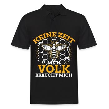 Keine Zeit Mein Volk Braucht Mich Imker - Männer Poloshirt - Schwarz - Vorne - Kai (181cm)