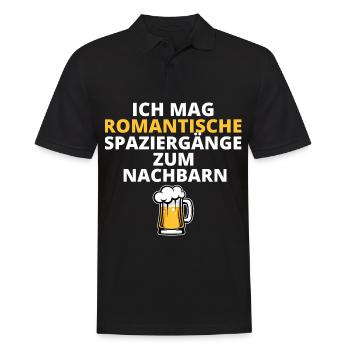 Spaziergänge zum Nachbarn Nachbarschaft Einweihung - Männer Poloshirt - Schwarz - Vorne - Kai (181cm)