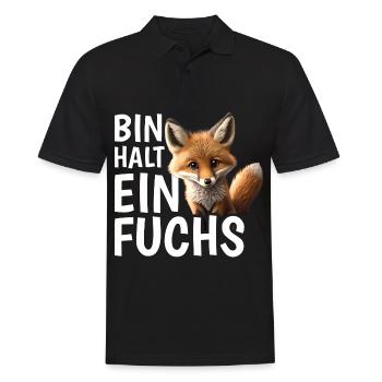 Bin halt ein Fuchs Fuchsliebhaber Statement - Männer Poloshirt - Schwarz - Vorne - Kai (181cm)