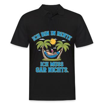 I'm retired, I don't have to relax anything - Men's Polo Shirt - black - Front - Kai (181cm)