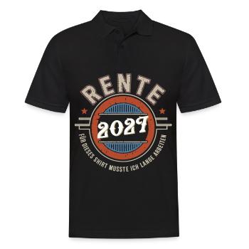 Pension 2027 I had to pay for this shirt for a long time - Men's Polo Shirt - black - Front - Kai (181cm)