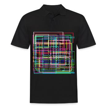 moderne Kunst - Männer Poloshirt - Schwarz - Vorne - Kai (181cm)