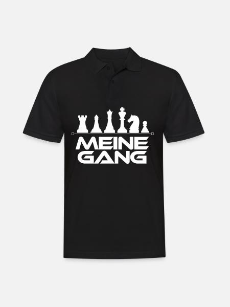 Schach Gang Liebe Fan Figuren hobby Spiel Brett - Männer Poloshirt - Schwarz