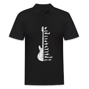 Guitar Gift Guitarist Rock Heavy Metal Music - Men's Polo Shirt - black - Front - Kai (181cm)