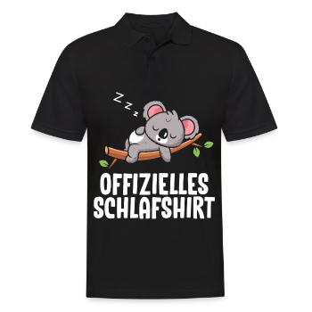 Official Koala Sleep Shirt - Men's Polo Shirt - black - Front - Kai (181cm)