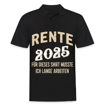 Pension 2025: I had to pay for this shirt for a long time - Men's Polo Shirt - black - Front - Kai (181cm)