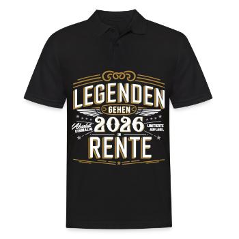 Les légendes prendront leur retraite en 2026 - Polo Homme - noir - Devant - Kai (181cm)