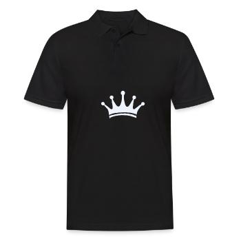 crown crown gift children Kid King Queen krona - Men's Polo Shirt - black - Front - Kai (181cm)