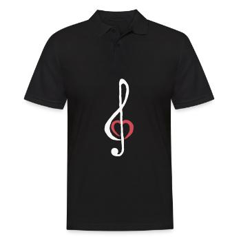 Musik Geschenk Instrument Musikliebe Lied music - Männer Poloshirt - Schwarz - Vorne - Kai (181cm)