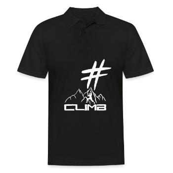 # climb Hashtag escalade Bouldern randonnées montagne 1 - Polo Homme - noir - Devant - Kai (181cm)