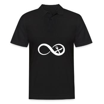 Cutlery gift eat eat sleep food repeat trend - Men's Polo Shirt - black - Front - Kai (181cm)