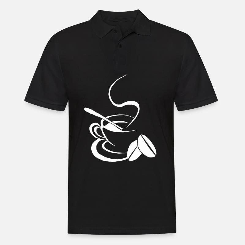kaffee, milchkaffee, koffein, Sucht, Espresso - Männer Poloshirt - Schwarz