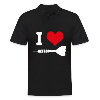 I love darts darts darts dart dart dart - Men's Polo Shirt - black - Front - Kai (181cm)