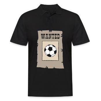 wanted Football wants football Soccer Soccer Ball - Men's Polo Shirt - black - Front - Kai (181cm)
