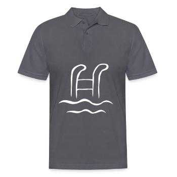 Piscine piscine extérieure piscine intérieure cadeau sauveteur - Polo Homme - charbon - Devant - Nico (186cm)