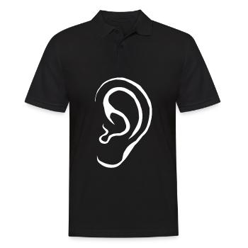 Ear listening gift - Men's Polo Shirt - black - Front - Kai (181cm)