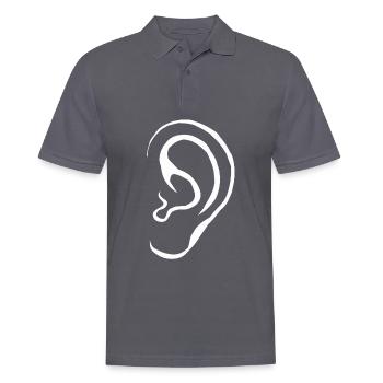 Ear listening gift - Men's Polo Shirt - charcoal grey - Front - Nico (186cm)