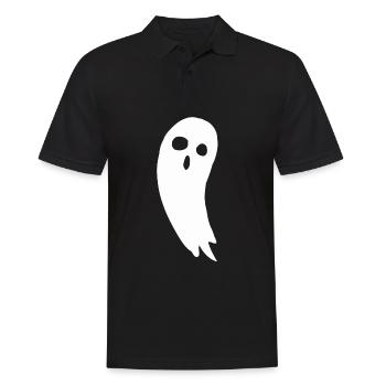 Gespenst Geist Halloween Geschenk - Männer Poloshirt - Schwarz - Vorne - Kai (181cm)