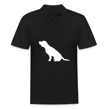 Hunde Silhouette Beagle Labrador Rottweiler Hund - Männer Poloshirt - Schwarz - Vorne - Kai (181cm)