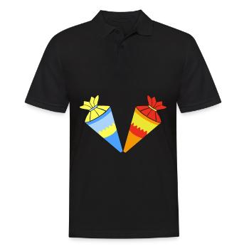 School cone school cone school enrollment sugar cone - Men's Polo Shirt - black - Front - Kai (181cm)