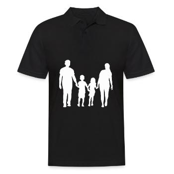 Familie Sohn Tochter Papa Mama Vater Mutter Söhne - Männer Poloshirt - Schwarz - Vorne - Kai (181cm)