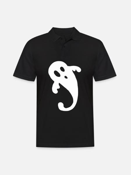 Gespenster Geist Kostüm Geister Gespenst Halloween - Männer Poloshirt - Schwarz