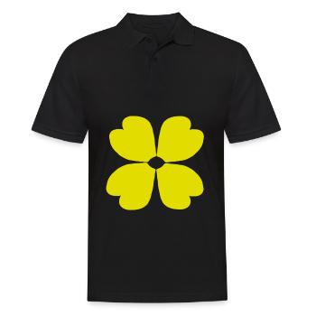 Fleur plante jardinier fleurs jaune bloom jardin - Polo Homme - noir - Devant - Kai (181cm)