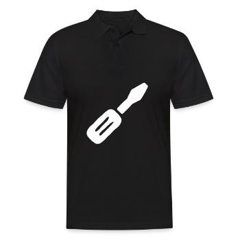 Schraubenzieher Werkzeug Handwerk Schraubendreher - Männer Poloshirt - Schwarz - Vorne - Kai (181cm)