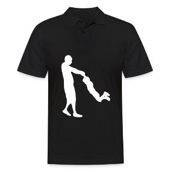 Famille papa maman fils papa mère fils enfant - Polo Homme - noir - Devant - Kai (181cm)