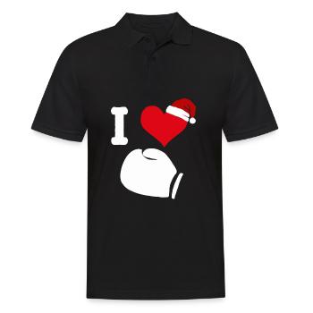 Boxing glove boxing gloves christmas boxing boxer - Men's Polo Shirt - black - Front - Kai (181cm)