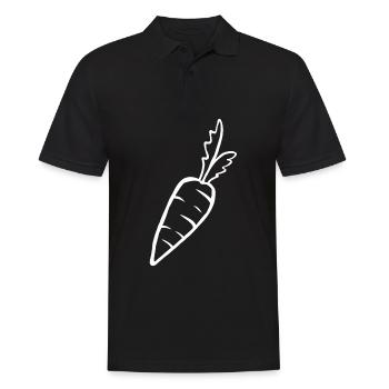 Cadeau sain de nourriture de légumes de racine de carotte de carotte - Polo Homme - noir - Devant - Kai (181cm)