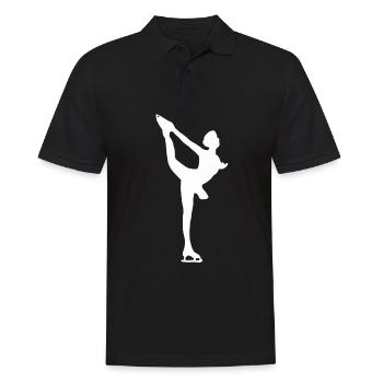 Speed skating skate figure skating - Men's Polo Shirt - black - Front - Kai (181cm)