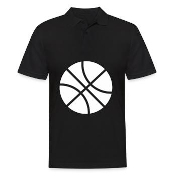 Basket- sport balle sport cadeau joueur de basket - Polo Homme - noir - Devant - Kai (181cm)