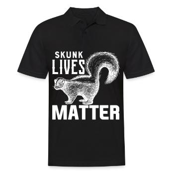 Stinktier Leben zählen auch - Männer Poloshirt - Schwarz - Vorne - Kai (181cm)