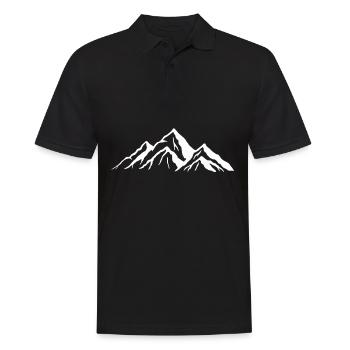 Mountain mountaineering mountains hiking landscape mountain range - Men's Polo Shirt - black - Front - Kai (181cm)