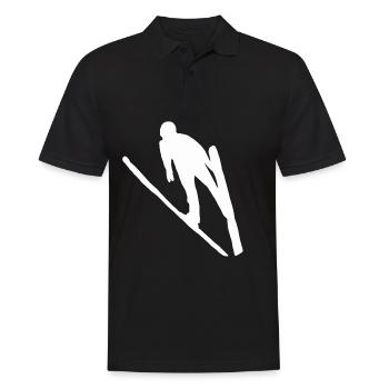 Skispringen Ski Skifliegen Skispringer Wintersport - Männer Poloshirt - Schwarz - Vorne - Kai (181cm)