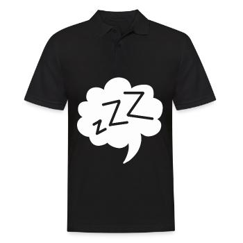 Sleeping tired sleepy lazy sleep gift night - Men's Polo Shirt - black - Front - Kai (181cm)