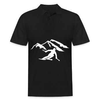 Skieur Sports d'hiver Ski Noël Ski - Polo Homme - noir - Devant - Kai (181cm)