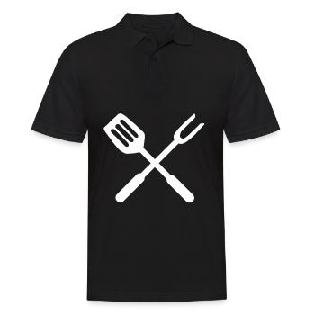 Pinces à griller griller barbecue grill couverts - Polo Homme - noir - Devant - Kai (181cm)
