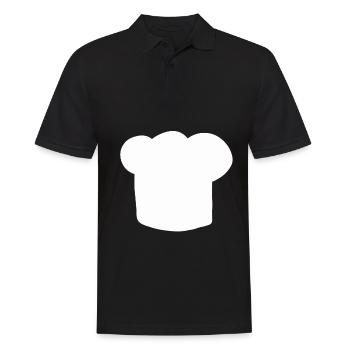 Chef hat cook baker hobby chef gift cooking - Men's Polo Shirt - black - Front - Kai (181cm)