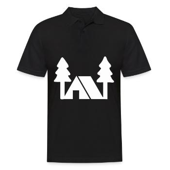 Camping Gift Camping Nature Camping Holiday Tent - Men's Polo Shirt - black - Front - Kai (181cm)