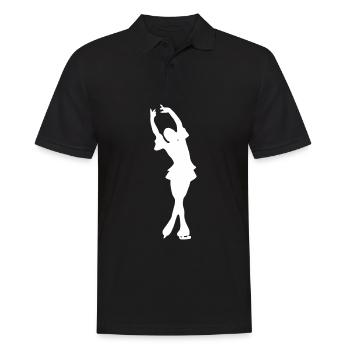 Schlittschuh Eiskunstlaufen Eislauf Eiskunstlauf - Männer Poloshirt - Schwarz - Vorne - Kai (181cm)