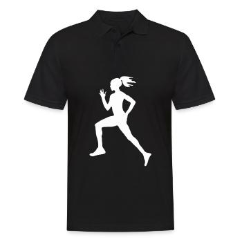 Jogger running fit jogging cardio training run - Men's Polo Shirt - black - Front - Kai (181cm)