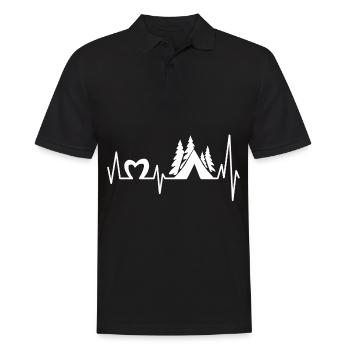 Camping Tent Holiday Gift Camping Nature Camping - Men's Polo Shirt - black - Front - Kai (181cm)