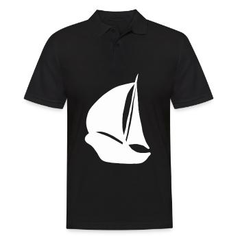 Voilier bateau voilier cadeau voilier - Polo Homme - noir - Devant - Kai (181cm)