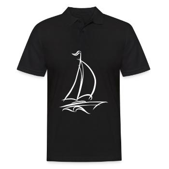 Voile bateau voile bateau voile voile - Polo Homme - noir - Devant - Kai (181cm)