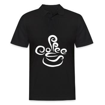 Café café cadeau café tasse de café - Polo Homme - noir - Devant - Kai (181cm)